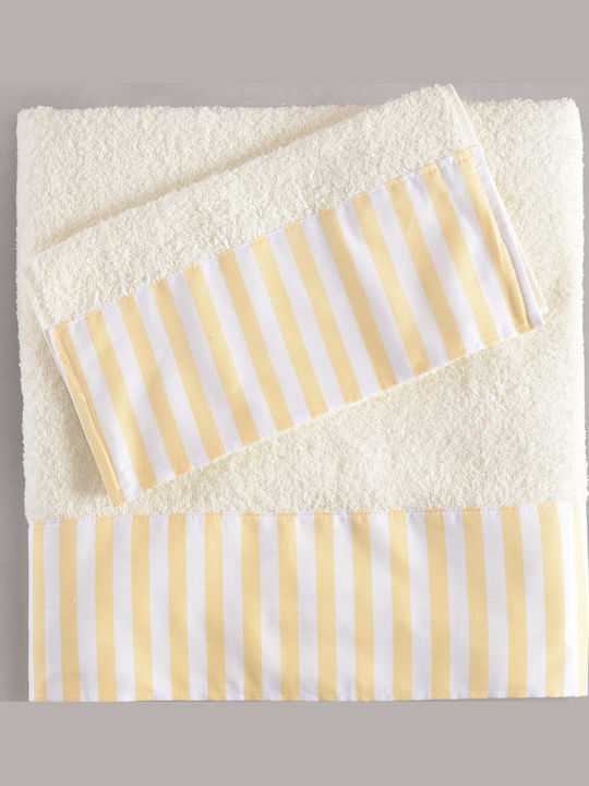 Rythmos Bath Towels Set 2 pcs Yellow-Ecru Weight 500gsm