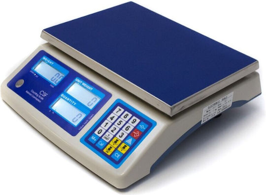 Aclas Handelswaage Präzision mit 15kg Maximalgewicht und 0,5gr Messgenauigkeit ZY-ICS-CSF-15