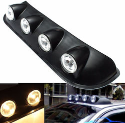 Set 4 Halogen H3 Bulb Projectors Roof Hood Mount 12v Power Supply 100cm Length Designed Off-road Vehicles
