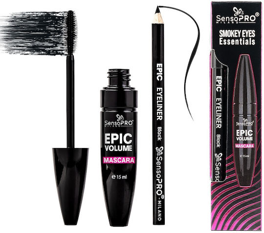 Sensopro Milano Epic Volume Eye Pencil Mascara Set Smokey Eyes Essentials