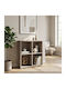 Βιβλιοθήκη Grey Oak 74x25x76εκ.