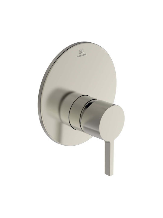 Ideal Standard Μίκτης Μπαταρίας Εντοιχισμού για Ντουζιέρα 1 Εξόδου Ασημί