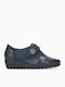 Anatomische Damen Slip-Ons Leder Blau