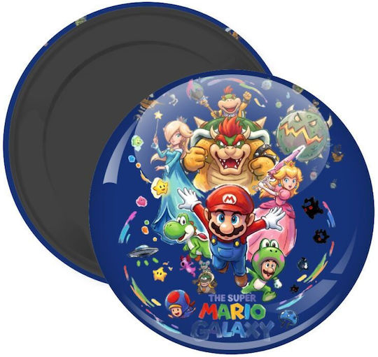 Mario Galaxy Decorative Magnet Refrigerator Round Size 5cm