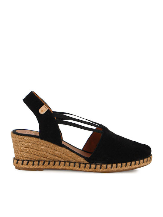 Women's Platforms In Espadrille Style Black Maika Serraje