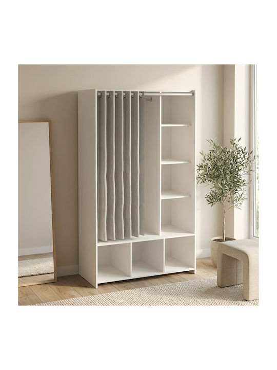 Unit Δίφυλλη Ντουλάπα Λευκή 105x48.25x180.4cm