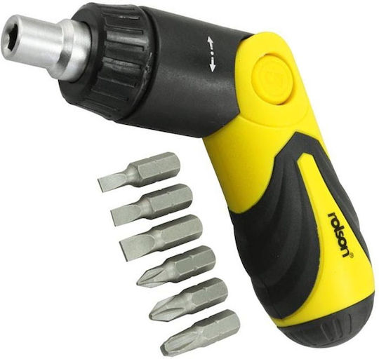Rolson Ratchet Screwdriver with 6 Interchangeable Bits