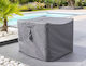 Hesperide Protective Dining Table Cover 180x110x120cm In Grey Color