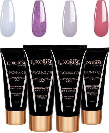 Set 4 Revomax Luxorise Polygel Brilliance Nails 04