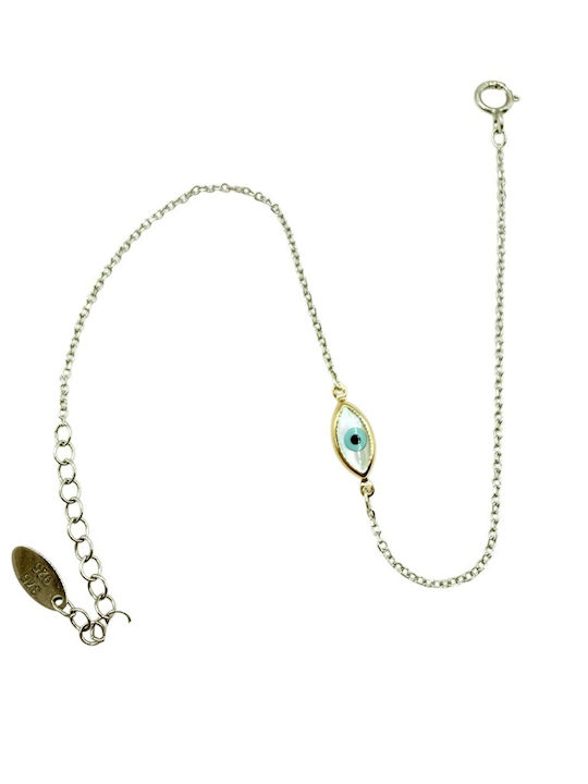 Kontopoulos Women's Bracelet with Eye Design Gold Plated Silver