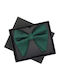 Papion Bărbați ButicCochet Lucrat Manual Material Sintetic 10x12 Cm Verde Pap347