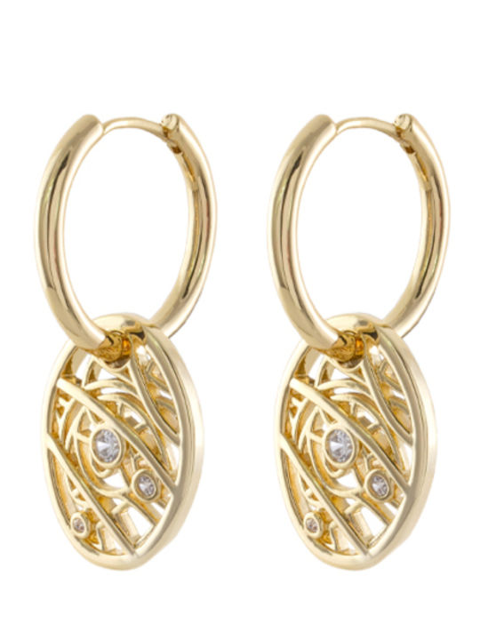Loisir Set Earrings Gold Plated with Stones