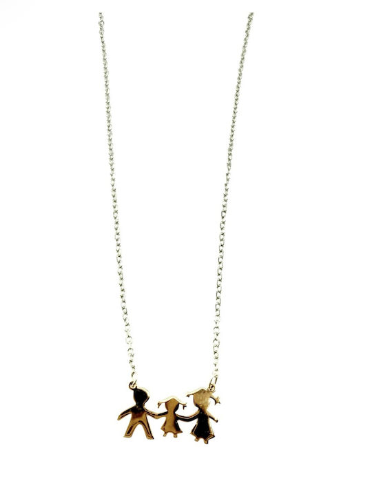 Kontopoulos Necklace From Gold Plated Silver With Zircon