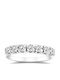 Chrilia Chrilia Damen Halbe Ewigkeitsring mit Zirkon aus Weißgold 9K
