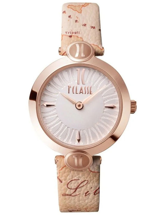 Alviero Martini 1a Classe Womens Watch 32mm Battery with Pink Gold Leather Strap