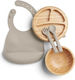 Mamas & Papas Feeding Set Made of Bamboo with Anti-Slip Base 5 Pieces for 6+ Months
