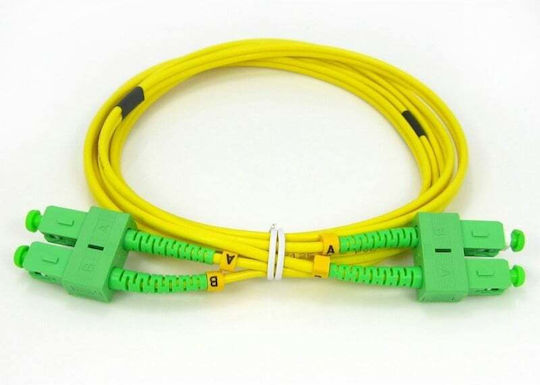 Emtex Optisches Faserkabel SC/APC-SC/APC 1m Grün