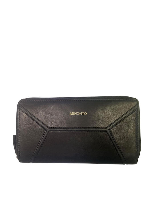 Armonto Leder Damenbrieftasche mit RFID Schwarz