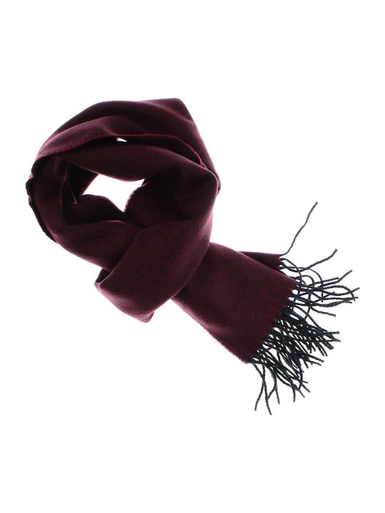 Men's Wool Scarf Burgundy