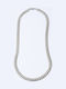 Sharks Bay Clothing Men's Silver Neck Chain Cuban Wide 6mm Thickness and 56cm Length