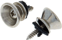 Harley Benton Gitarrengurt Knopf Set Chrom