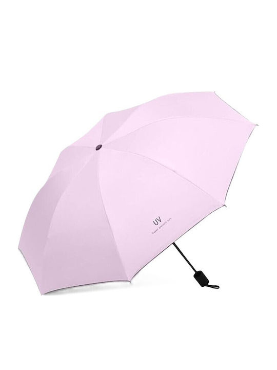 Umbrelă De Pluie Compactă Roz Automată