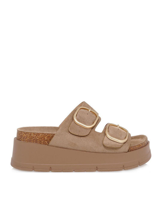 Women's Flat Sandals Beige