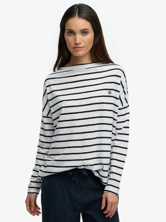 Superdry Superdry Damenbluse Baumwoll Langärmel...