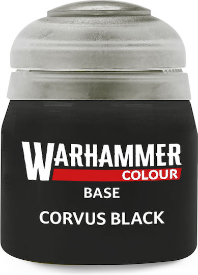 Games Workshop Χρώμα Μοντελισμού Corvus Black Base 12ml