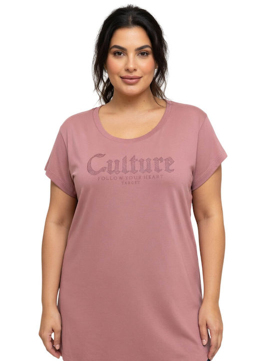 Damen Oversized T-shirt Rosa