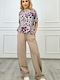Set Damen Jogginghosen Beige