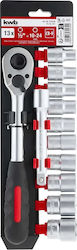 KWB 372430 Set Cheie Tubulară Cu Chei Cu Clichet 1/2" 13 Bucăți KWB 372430 Set Cheie Tubulară Cu Chei Cu Clichet 1/2" 13 Bucăți