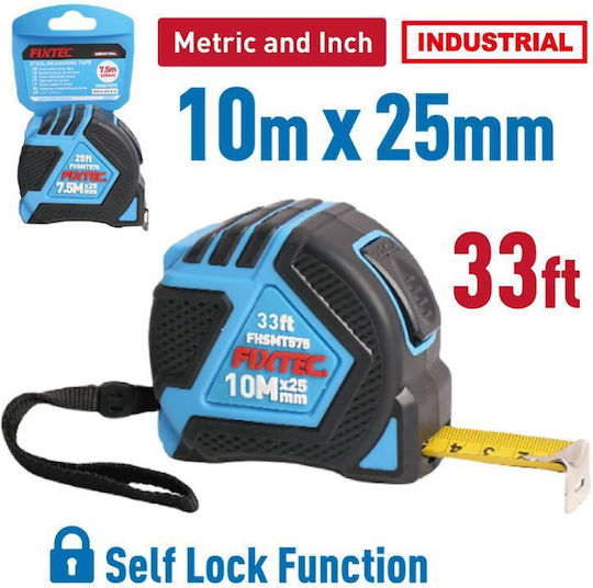 Măsurătoare Cu Bandă Fixtec Fhsmt510 10 M 25 Mm Șoc Rezistentă