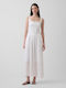 Summer Midi Shirt Dress White