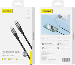 Foneng USB 2.0 USB-C male - USB-C 60W 1m
