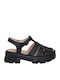 Fabric Sandals Black