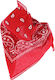Bandana Din Bumbac Mărime 55 X 55 Cm Imprimeu Mandala Roșie Es2194