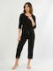 Summer Women's Cotton Black Pyjama Set
