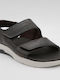 Leather Men's Sandals In Brown Color