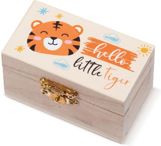 Christening Favor Wooden Chest Tiger LS965 Christening Favor Sugared Almonds