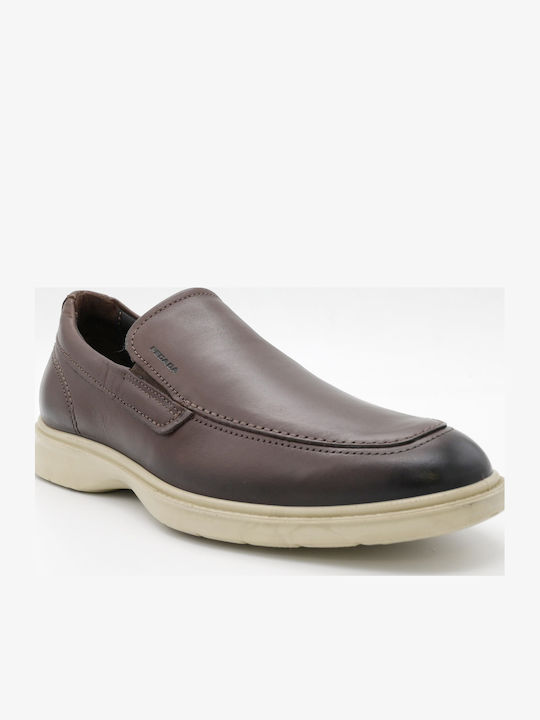 Pegada Δερμάτινα Ανδρικά Loafers σε Καφέ Χρώμα