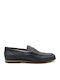 Steve 4 Leather Men's Loafers in Blue Color