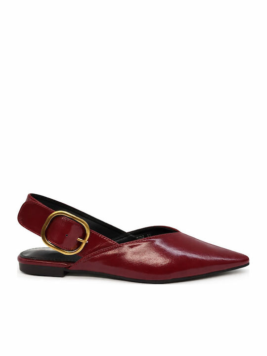 Heels with Strap Burgundy