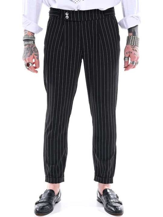 Stefan Fashion Elastic Trousers Black