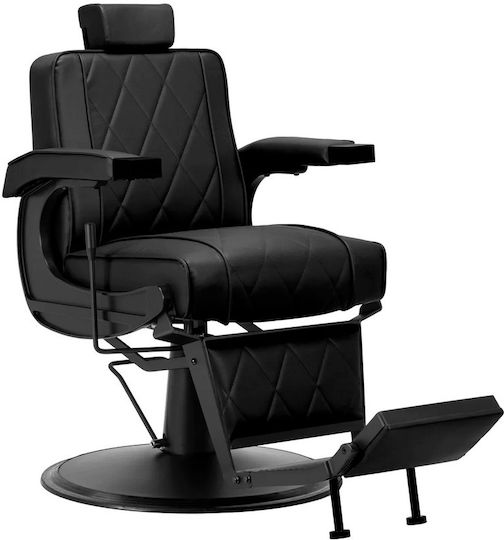 Salon Tech Καρέκλα Κουρείου Μαύρη με Ρυθμιζόμενο Ύψος