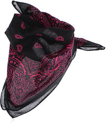 Cotton Bandana Size 55 X 55 Cm Mandala Print Buticcochet Black Pink Es2203