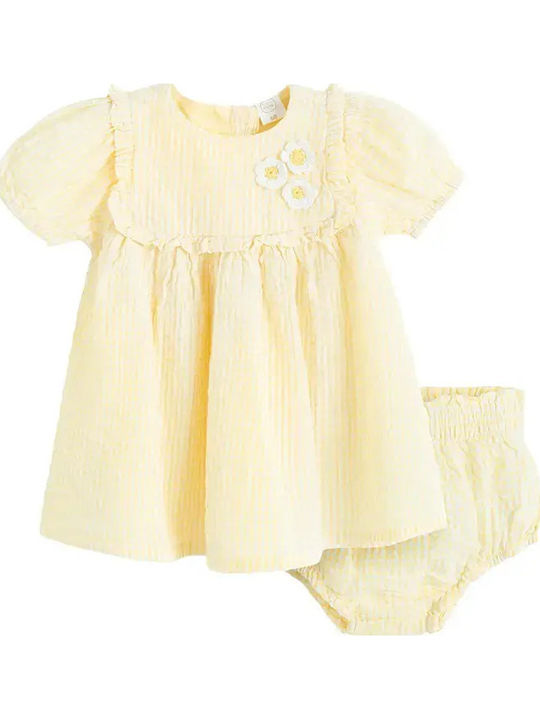 Kids Dress Short Sleeve Yellow