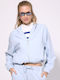 Women's Cardigan with Zipper Light Blue