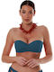 Strapless Bikini Top D Cup Navy Μπλε