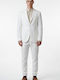 Summer Men's Groom's Suit with Slim Fit White